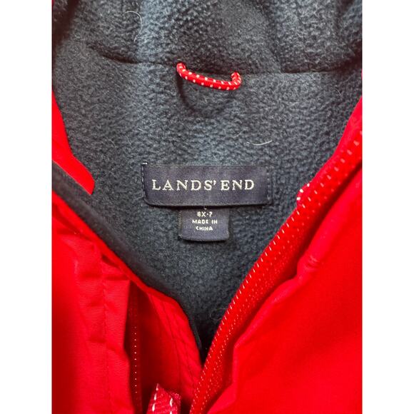 LAND'S END BOYS Winter Coat/Jacket; SIZE 6X-7; Red & Blue - Picture 3 of 11